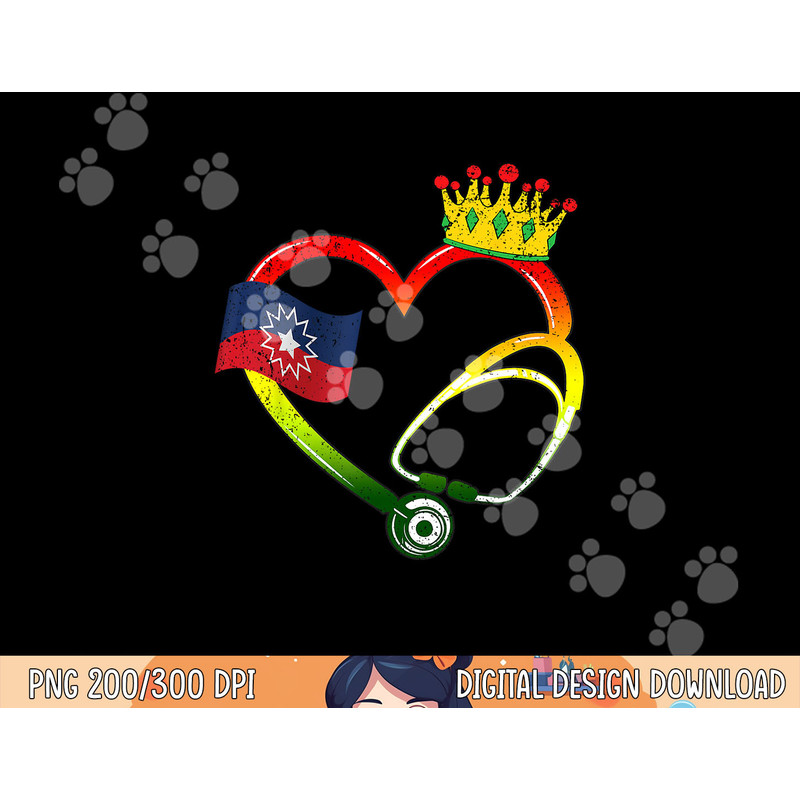 Heart Stethoscope Juneteenth Black History African Nurse png, sublimation copy.jpg