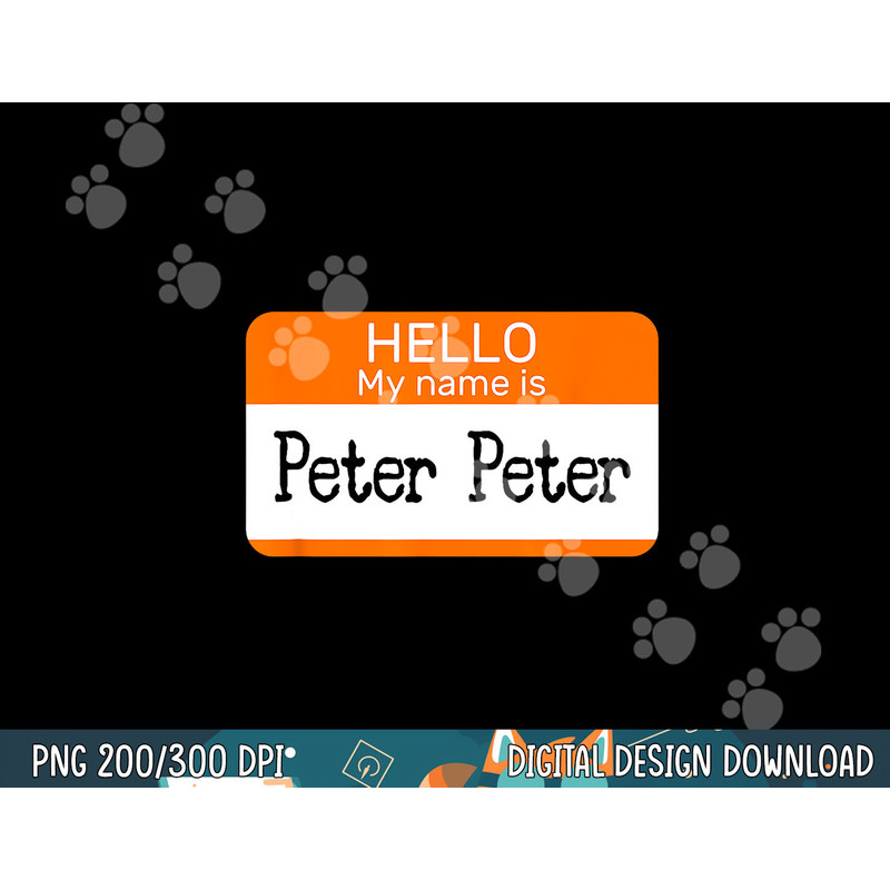 Hello My Name is Peter sticker name tag on a Shirt Pumpkin png, sublimation copy.jpg