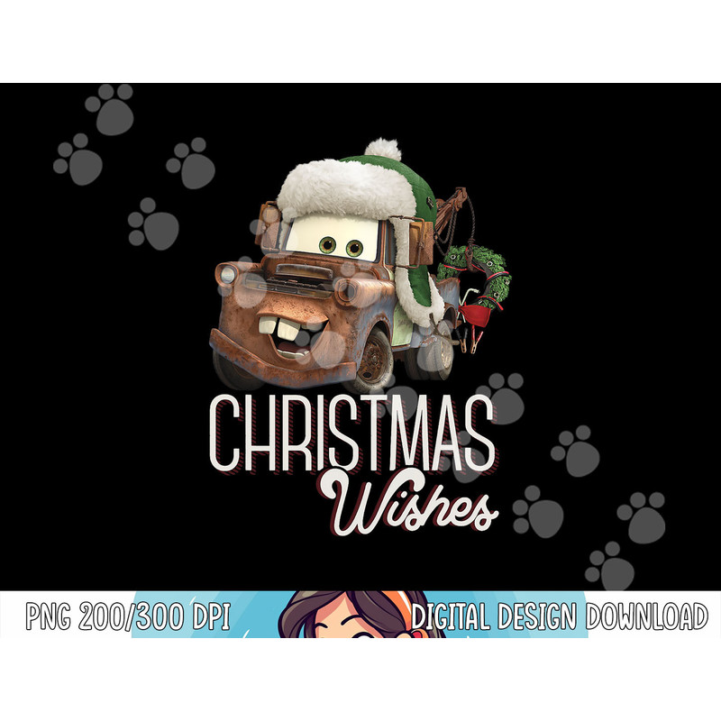 Disney Pixar Cars Tow Mater Christmas Wishes Portrait png, sublimation copy.jpg