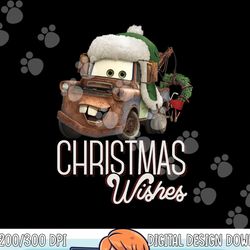 disney pixar cars tow mater christmas wishes portrait png, sublimation copy