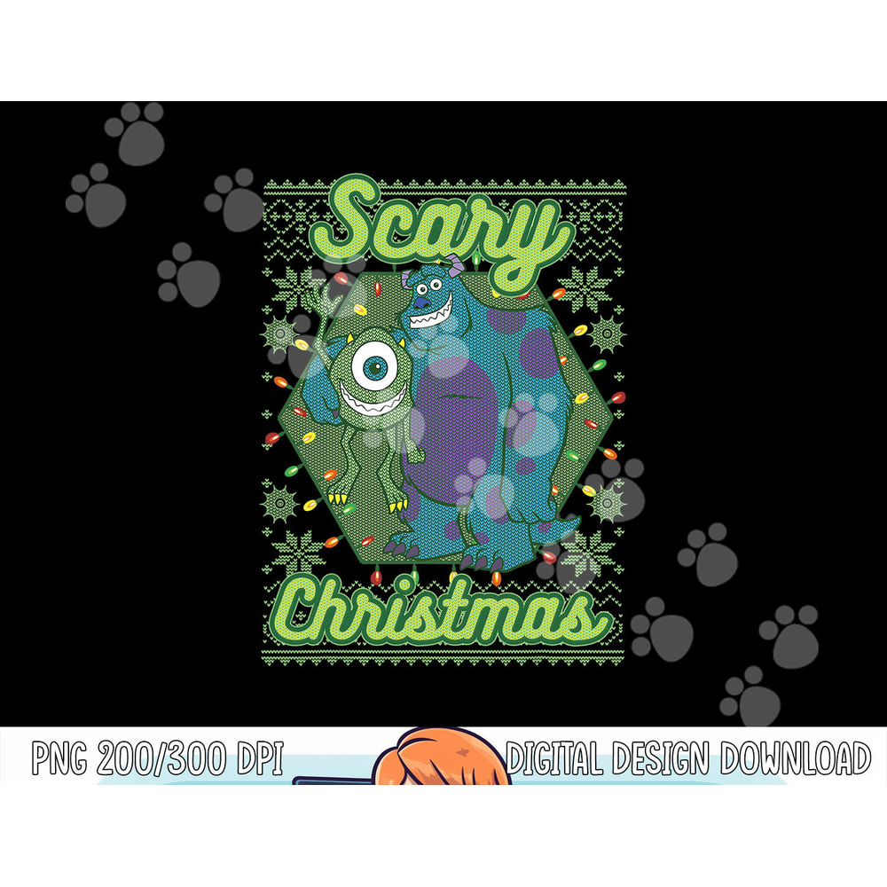 Disney Pixar Monsters University Scary Christmas png, sublimation png, sublimation copy.jpg
