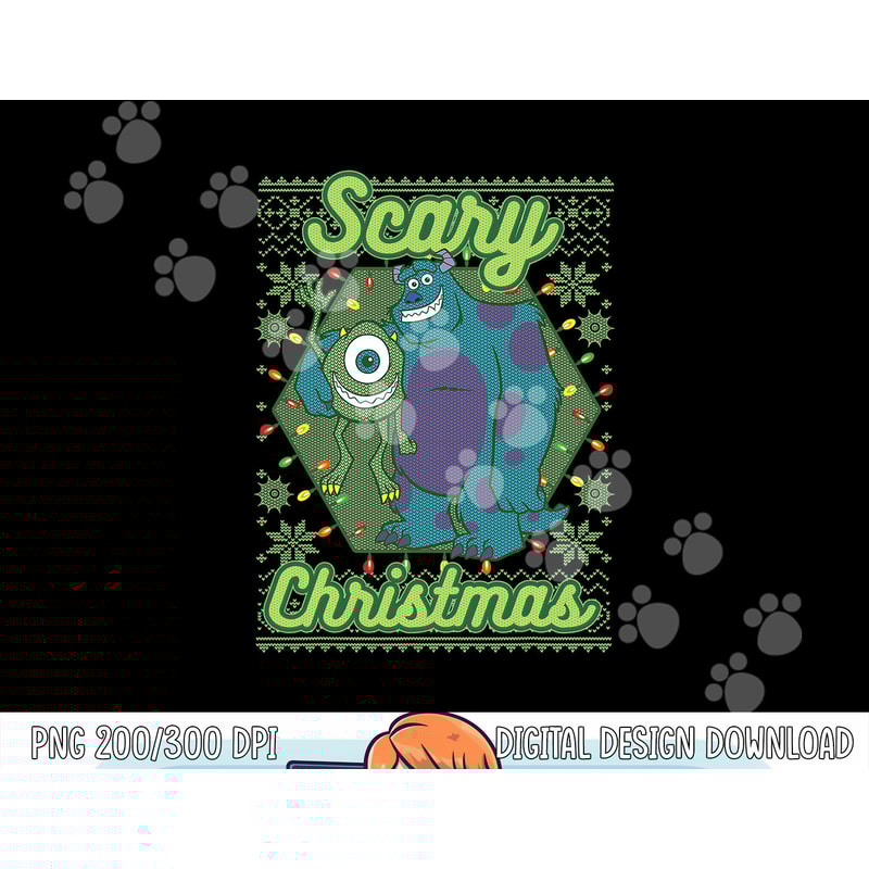 Disney Pixar Monsters University Scary Christmas png, sublimation png, sublimation copy.jpg