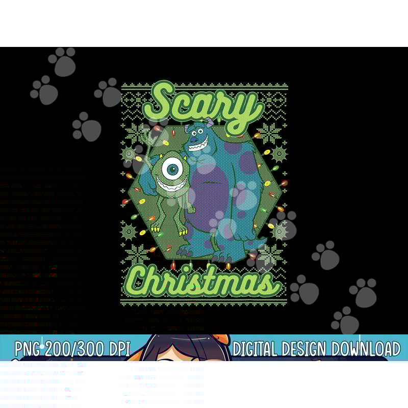 Disney Pixar Monsters University Scary Christmas png, sublimation png, sublimation copy.jpg