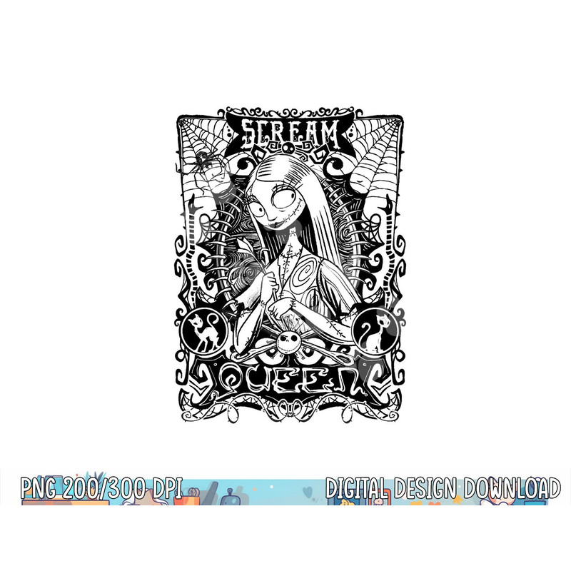 Disney The Nightmare Before Christmas Sally Scream Queen png, sublimation copy.jpg