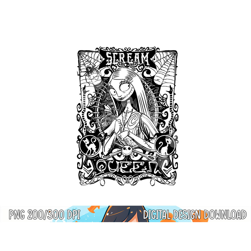 Disney The Nightmare Before Christmas Sally Scream Queen png, sublimation copy.jpg