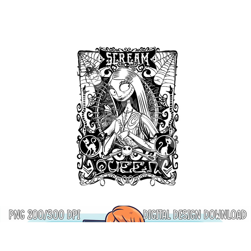 Disney The Nightmare Before Christmas Sally Scream Queen png, sublimation copy.jpg
