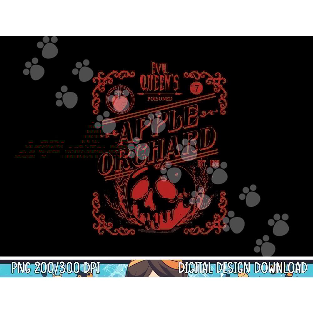 Disney Villains Halloween Evil Queen's Poisoned Apple Poster png,sublimation copy.jpg