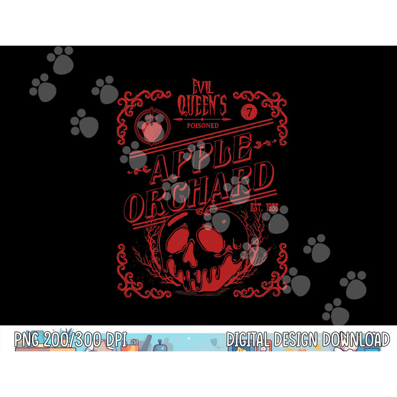 Disney Villains Halloween Evil Queen's Poisoned Apple Poster png,sublimation copy.jpg
