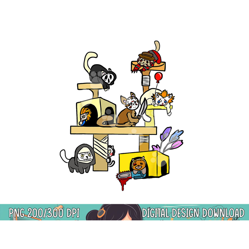Horror Movies Cat Gifts For Cat Lovers Halloween Costumes png, sublimation copy.jpg
