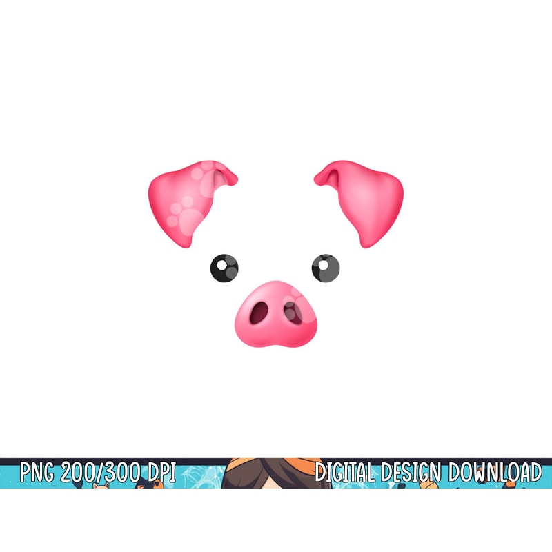 DIY Halloween Costume Pink Pig Costume for Kids Adults Shirt png, sublimation copy.jpg