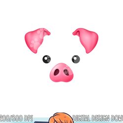diy halloween costume pink pig costume for kids adults shirt png, sublimation copy