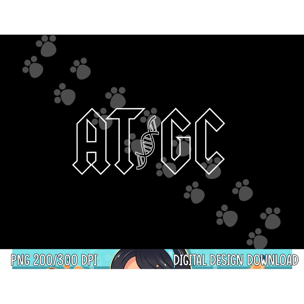 DNA ATGC Nucleotides Biology Science Teacher png, sublimation copy.jpg