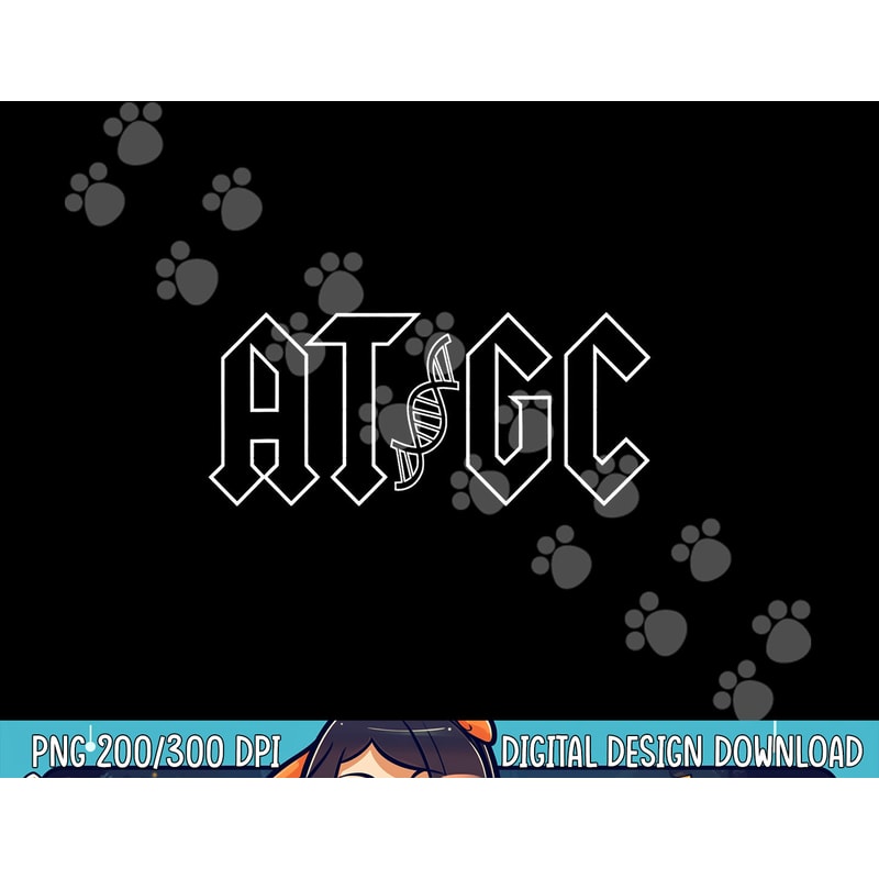 DNA ATGC Nucleotides Biology Science Teacher png, sublimation copy.jpg