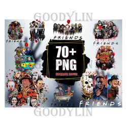 70 horror movie friends png bundle, halloween png, friends sublimation, friends bundle, horror movies png, horror png, m