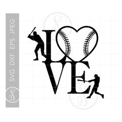 love baseball svg clipart | love baseball silhouette cut file | baseball love svg jpg eps pdf png dxf download sc1461