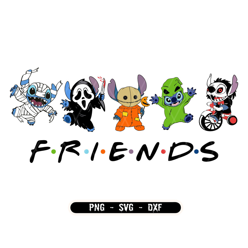 Halloween Costume Svg, Trick Or Treat Svg, Spooky Vibes Svg, Horror friends svg, Instant download, Png, Svg, Dxf - 1.jpg