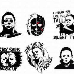 psycho bunch horror characters svg cut file , cheap svg , halloween , scary movies , horror movie , psycho bunch , png,