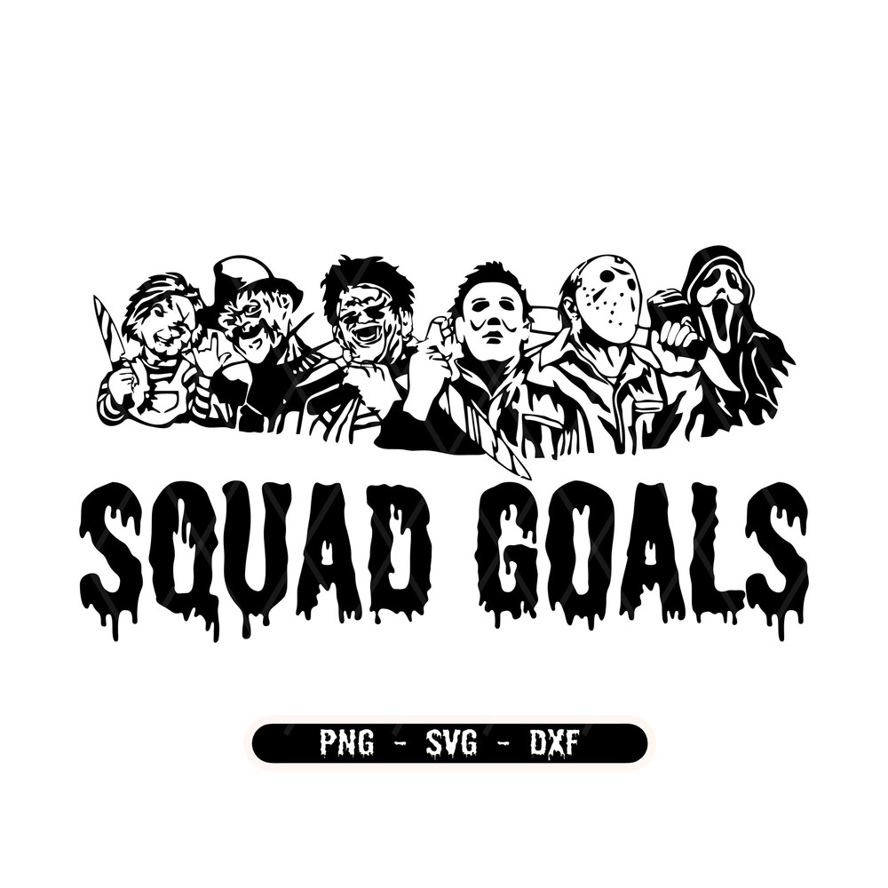 Squad Goals SVG, Movie Killers, Halloween Svg, Horror Movie Svg, Halloween Horror Svg, Horror Friends Svg, Scream, Digital Download - 1.jpg