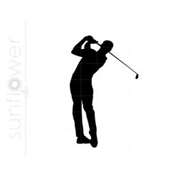 golfer svg | golfer clipart | golfer silhouette cut file | golfer svg jpg eps pdf png | golfer download sc883