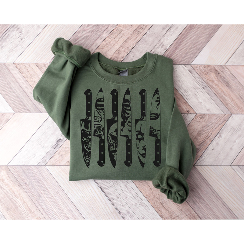 Horror movie characters in knives svg, Halloween svg, Michael Myers svg, Jason Voorhees SVG, Scream svg, Chucky, Horror movie, Halloween - 3.jpg