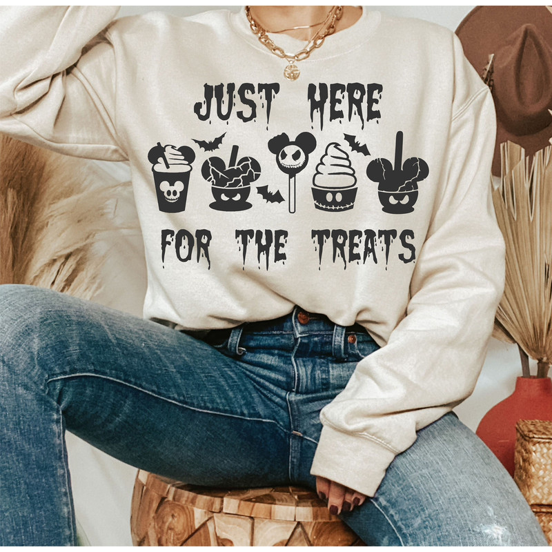 Just Here For The Treats SVG, Kids Halloween SVG, Carnival Food, Trick Or Treat, Spooky Vibes, Fall, Png Files For Sublimation, Only Png - 1.jpg