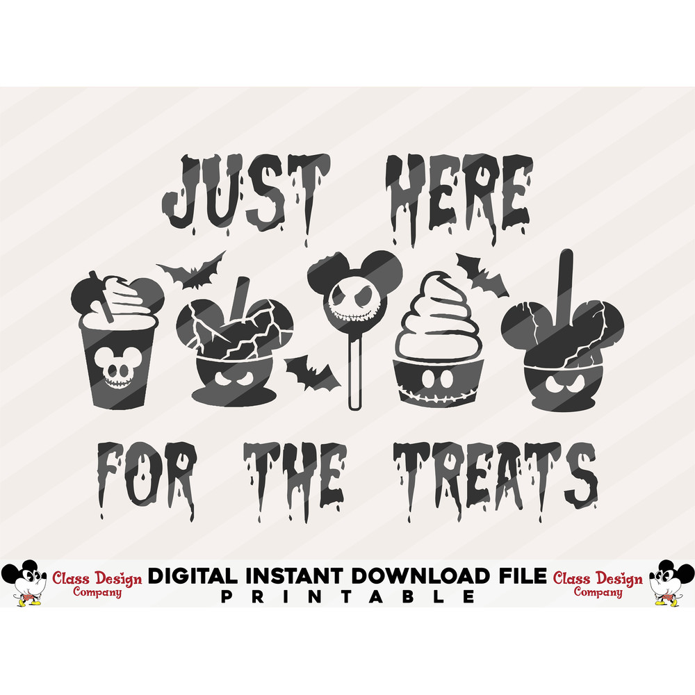 Just Here For The Treats SVG, Kids Halloween SVG, Carnival Food, Trick Or Treat, Spooky Vibes, Fall, Png Files For Sublimation, Only Png - 5.jpg