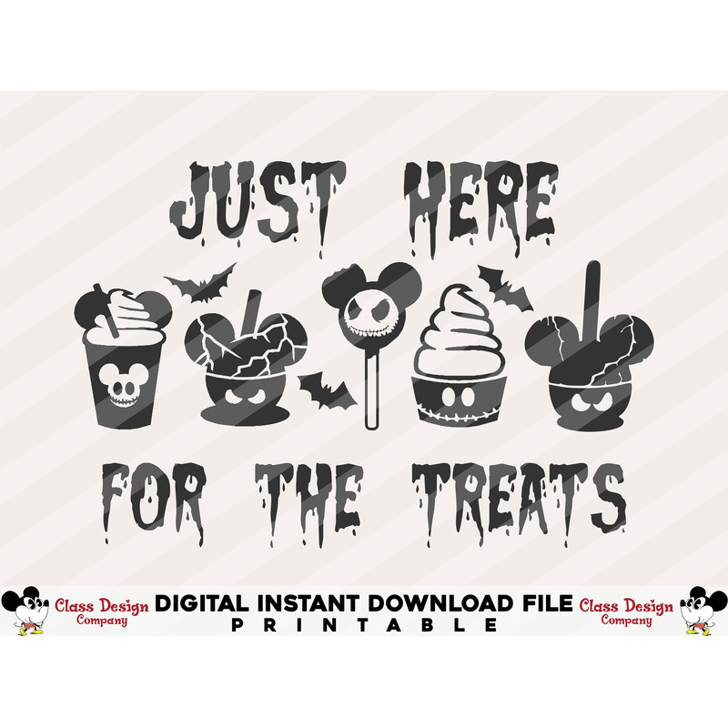 Just Here For The Treats SVG, Kids Halloween SVG, Carnival Food, Trick Or Treat, Spooky Vibes, Fall, Png Files For Sublimation, Only Png - 5.jpg