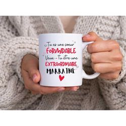 sister godmother mug - sister gift - godmother gift - godmother request - godmother surprise - personalized mug -