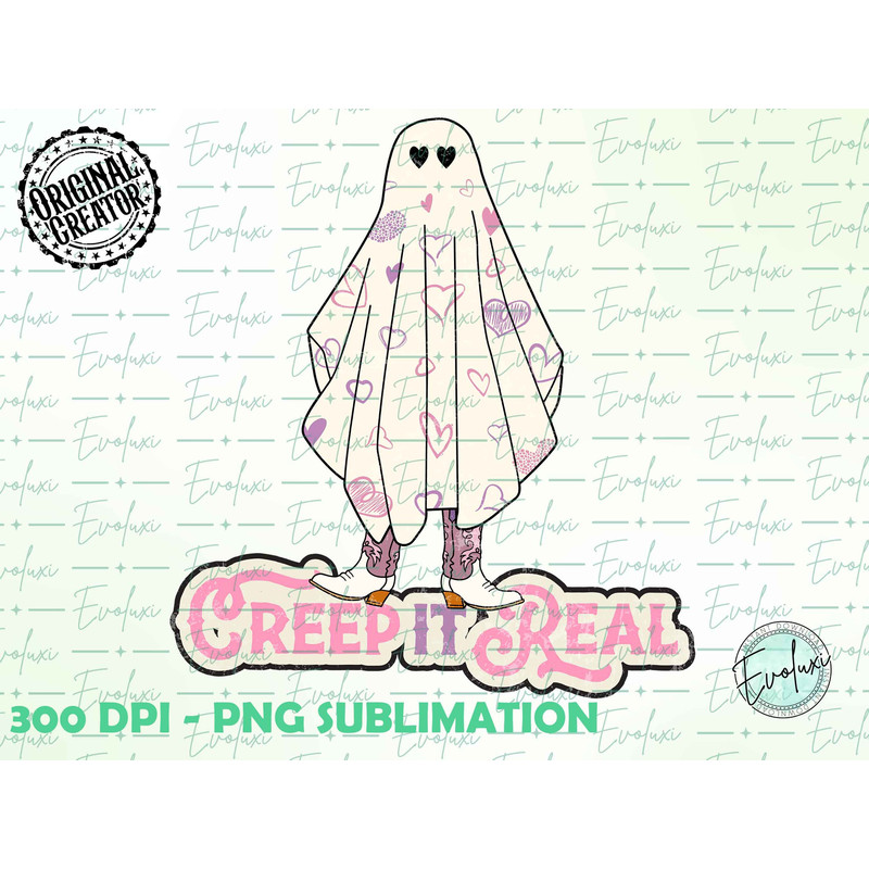 Creep It Real Png, Halloween Png, Retro Halloween, Sublimation File, Scary, Spooky, Retro PNG, Scary Png, Spooky Png, Halloween floral PNG - 1.jpg