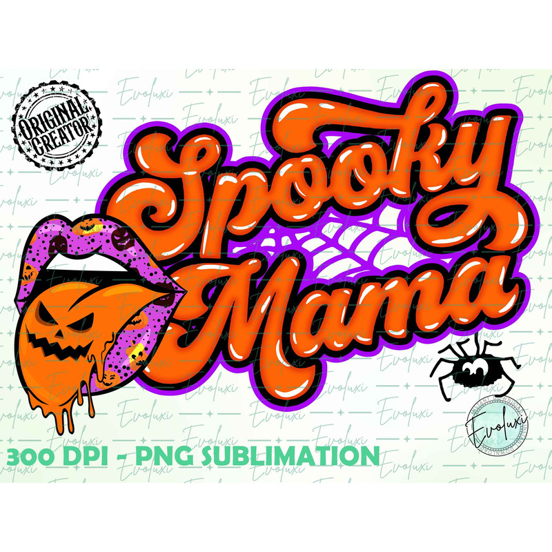 Halloween Png Spooky Mama Png Halloween Sublimation Design Retro Halloween Png Fall Png Spooky Png Ghost Png, Digital Download - 1.jpg