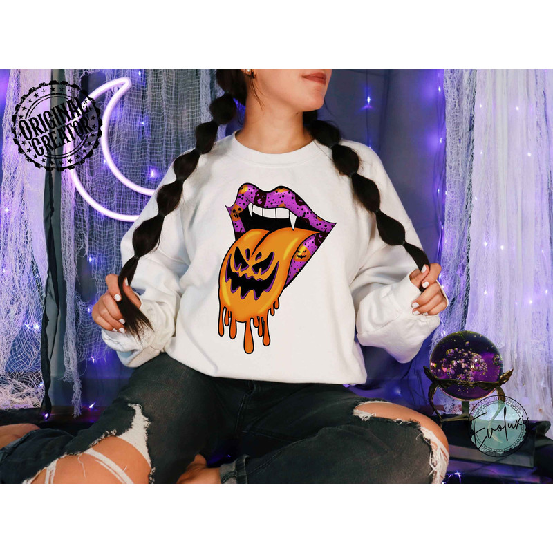 Halloween Lips PNG, Halloween PNG, Leopard Pumpkin Lips and Tongue Digital Download Design, Halloween Sublimation Designs Downloads - 3.jpg