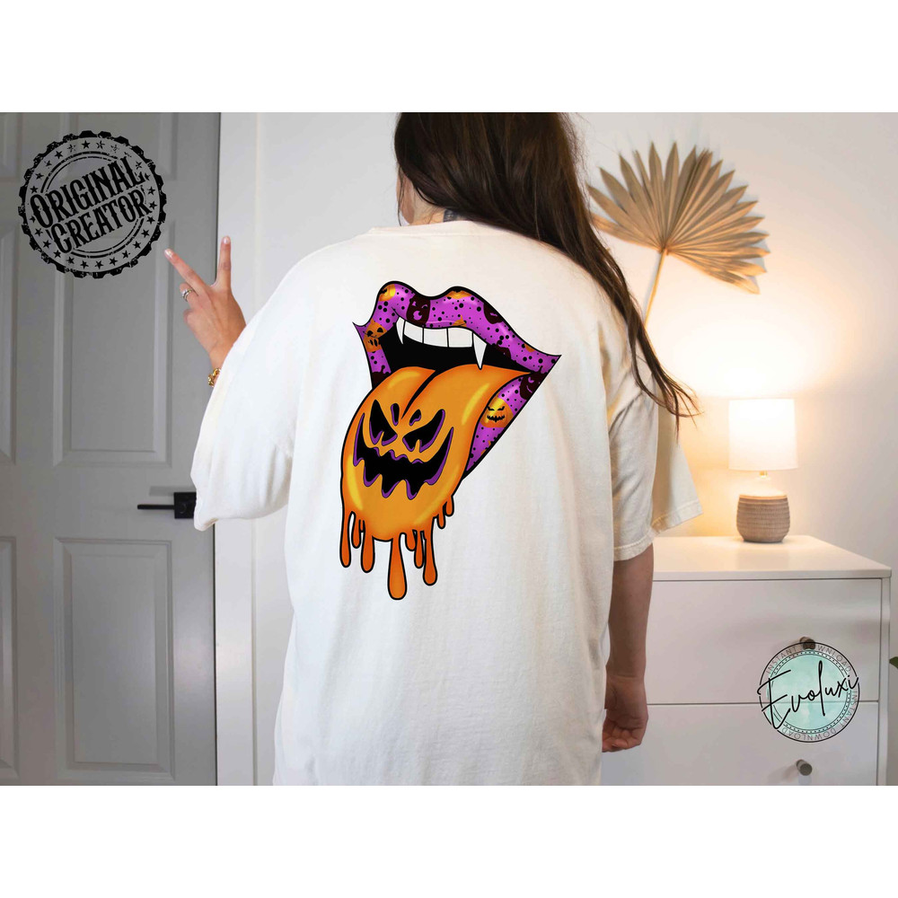 Halloween Lips PNG, Halloween PNG, Leopard Pumpkin Lips and Tongue Digital Download Design, Halloween Sublimation Designs Downloads - 4.jpg