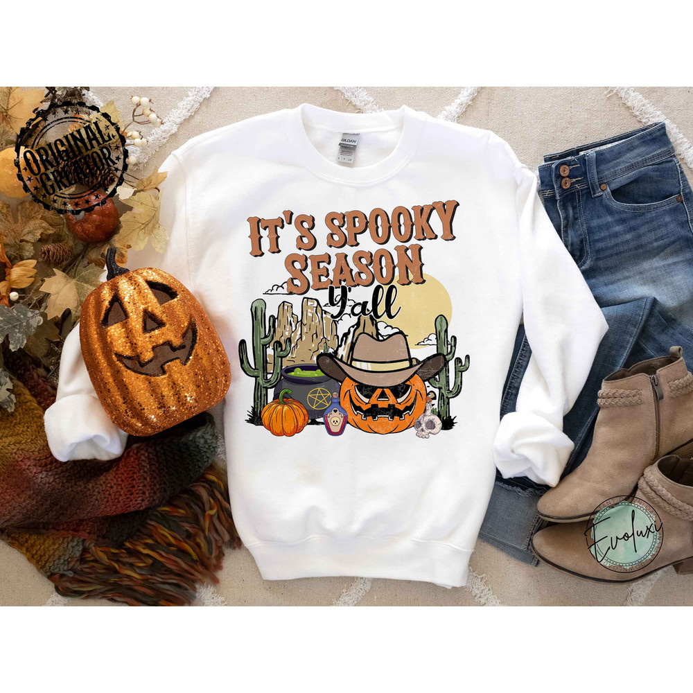 Halloween PNG, It's Spooky Season Y'all, Spooky Season Png, Spooky Season Ghost, Halloween sublimation, pumpkins png, Retro ghost png - 2.jpg
