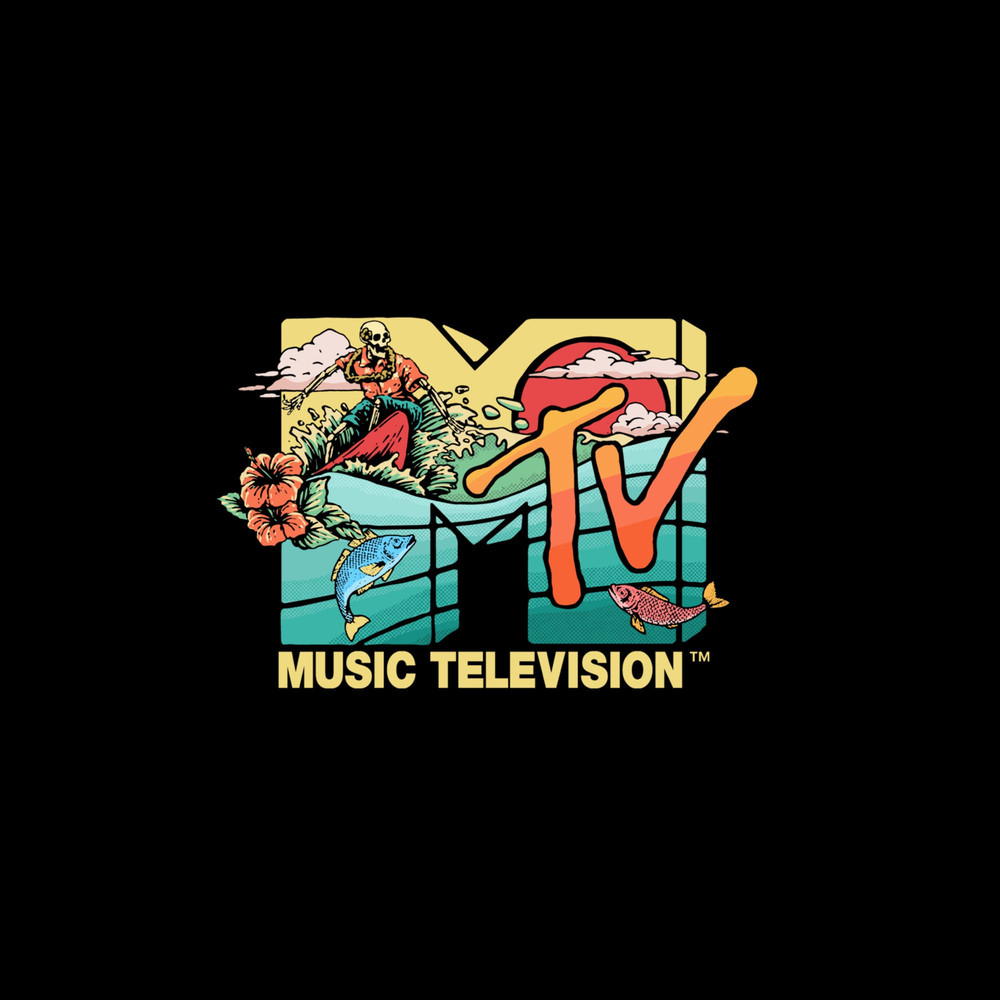 Mademark x MTV - Vintage Surfing Skeleton Mother Ocean MTV Logo Png File, Digital Download - 1.jpg