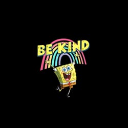 mademark x spongebob squarepants - be kind with rainbow png file, digital download