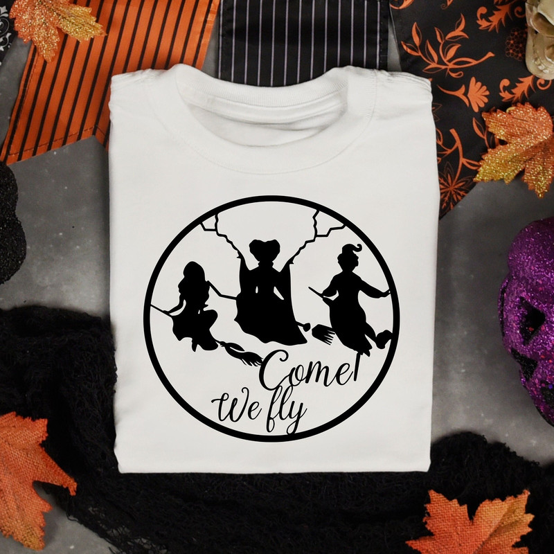 Come we fly svg, Hocus pocu svg, Witch svg files for cricut and silhouette, Instant download - 1.jpg