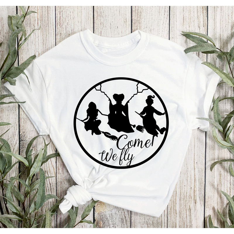 Come we fly svg, Hocus pocu svg, Witch svg files for cricut and silhouette, Instant download - 2.jpg
