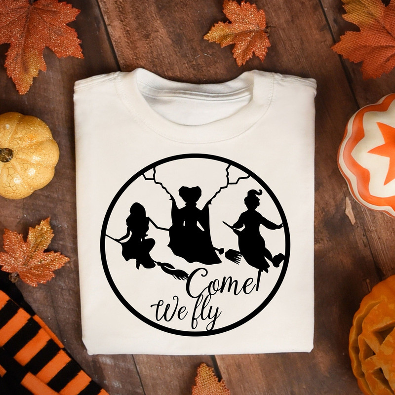 Come we fly svg, Hocus pocu svg, Witch svg files for cricut and silhouette, Instant download - 3.jpg