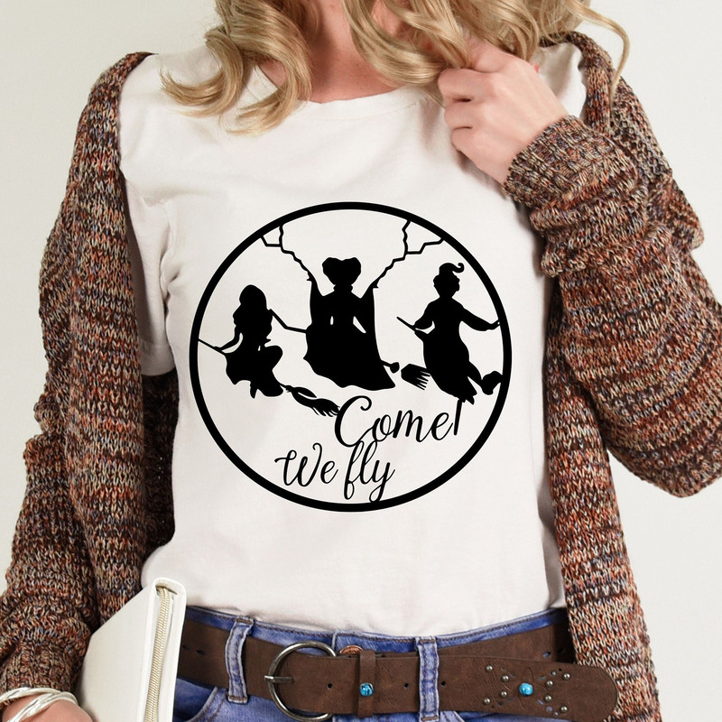 Come we fly svg, Hocus pocu svg, Witch svg files for cricut and silhouette, Instant download - 4.jpg