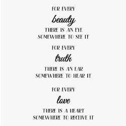 For Every Beauty Truth Love Quote Png Svg Eps Pdf