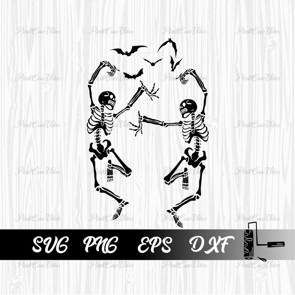 Dancing skeletons SVG, Halloween svg,Skeleton funny dance SVG, Skeleton SVG, Halloween svg, Cricut Files Svg,Png,Eps,Dxf, Silhouette cameo, - 1.jpg