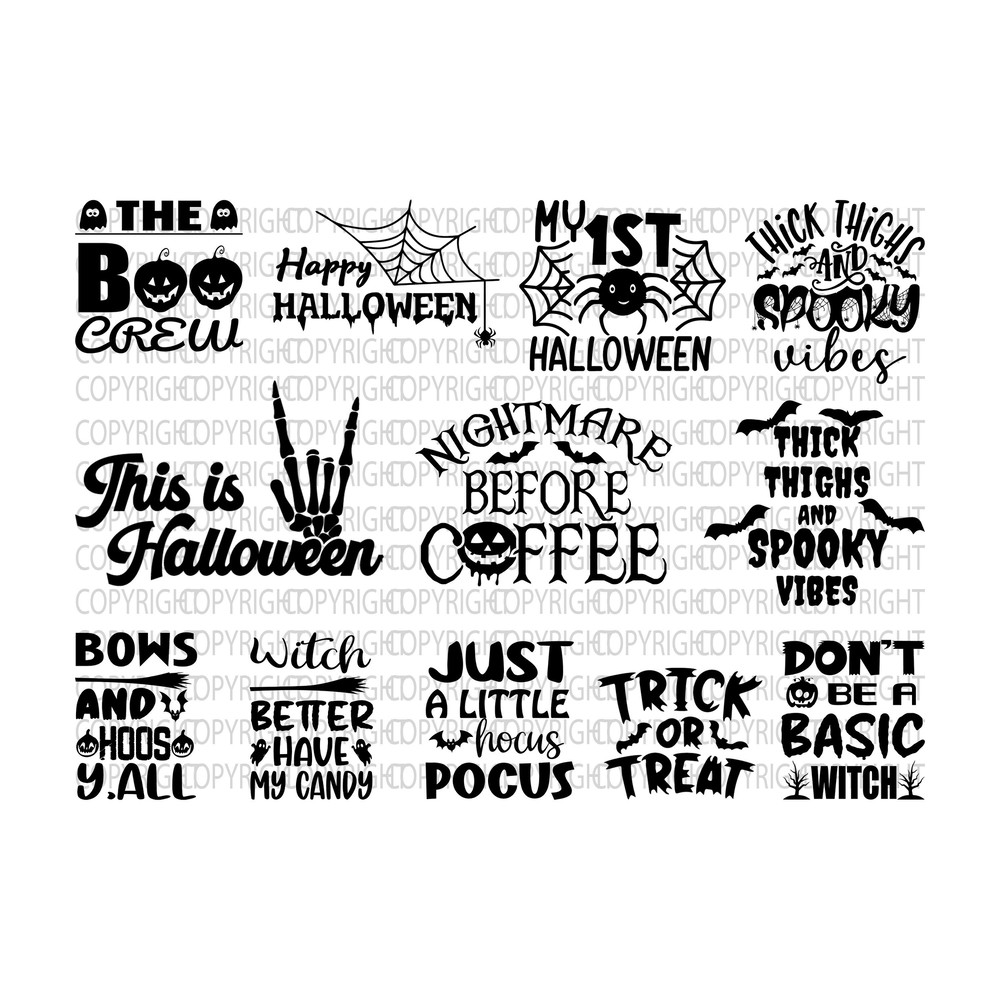 Halloween SVG Bundle Halloween Svg Bundle Files For Cricut Halloween Svg Png Eps Dxf Instant Download - 1.jpg