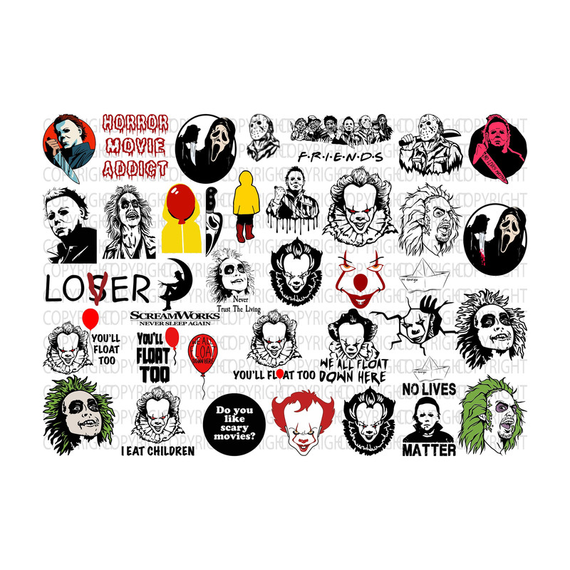 Horror Characters Svg, Horror Movie Svg Bundle, Horror Svg, Halloween Svg Bundle, Horror Friends Svg, Horror Film Svg, Horror Movie Png - 1.jpg