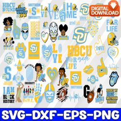 bundle 20 files southern university football team svg, southern university svg, hbcu team svg, mega bundle, designs, cri