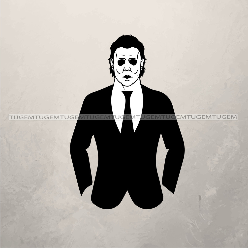Horror King Micheal Myers in Suit Svg, Suit Up Svg, Horror Clipart, Svg File for Cricut, Digital Download - 1.jpg