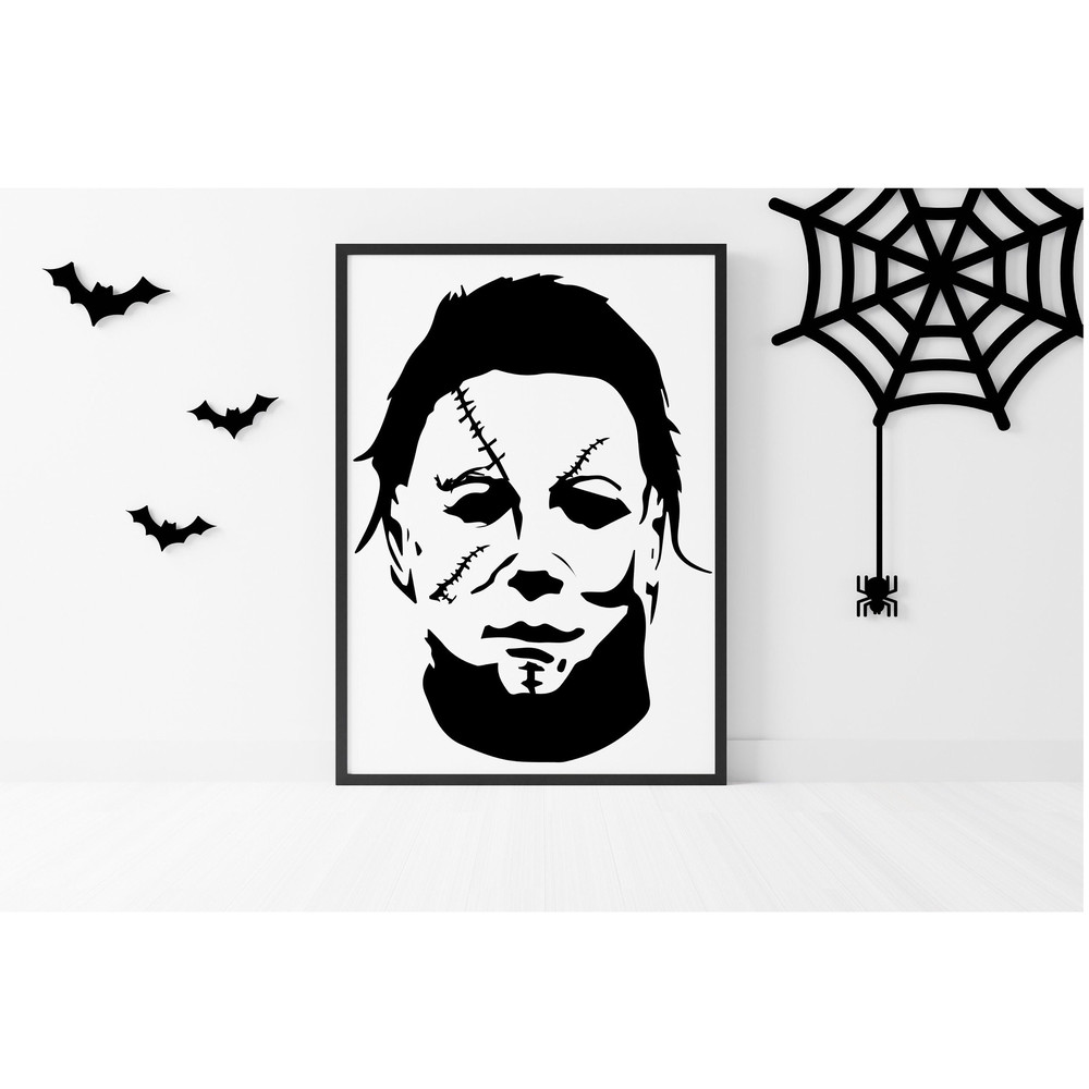 Micheal Myers Face Svg, Halloween Svg, Horror Svg, Stitched Face Svg File for Cricut, Digital Download - 3.jpg
