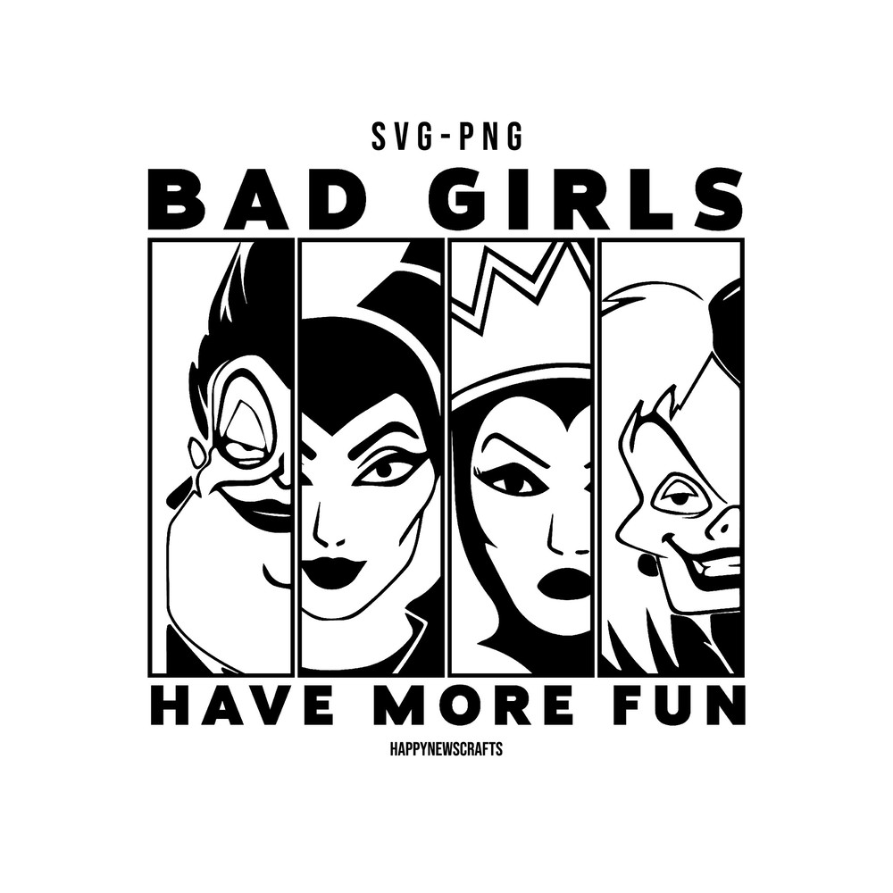 Bad Girls Have More Fun Svg, Bad Witches Club Svg, Bad Girls Svg, Villains Wicked Svg, Villain Gang Svg, Halloween Svg - 1.jpg