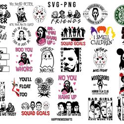 horror movie characters bundle svg horror movie characters svg, michael myers svg, jason voorhees svg, scream svg, chuck