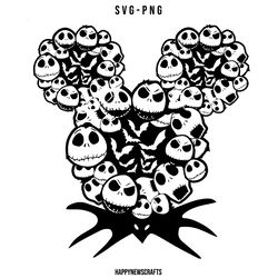 jack skellington mouse ears svg, jack and sally svg, nightmare before svg, nightmare skull svg, skeleton svg, halloween