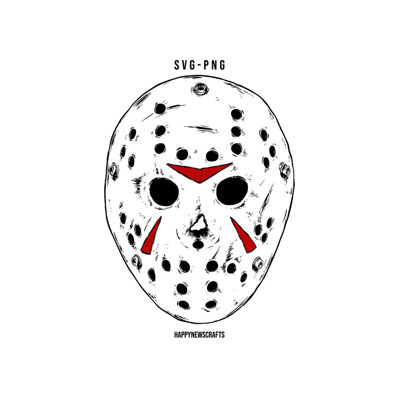 Jason Vorhees SVG, Jason Vorhees Mask Svg, Halloween Svg, Horror Movie Svg, Scary Movie Svg, Digital Files, Cricut, Silhouette - 1.jpg
